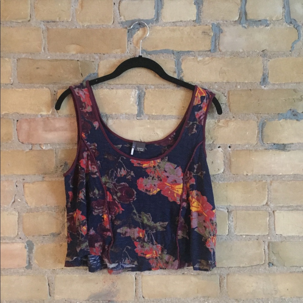 Urban Outfitters floral crop tank